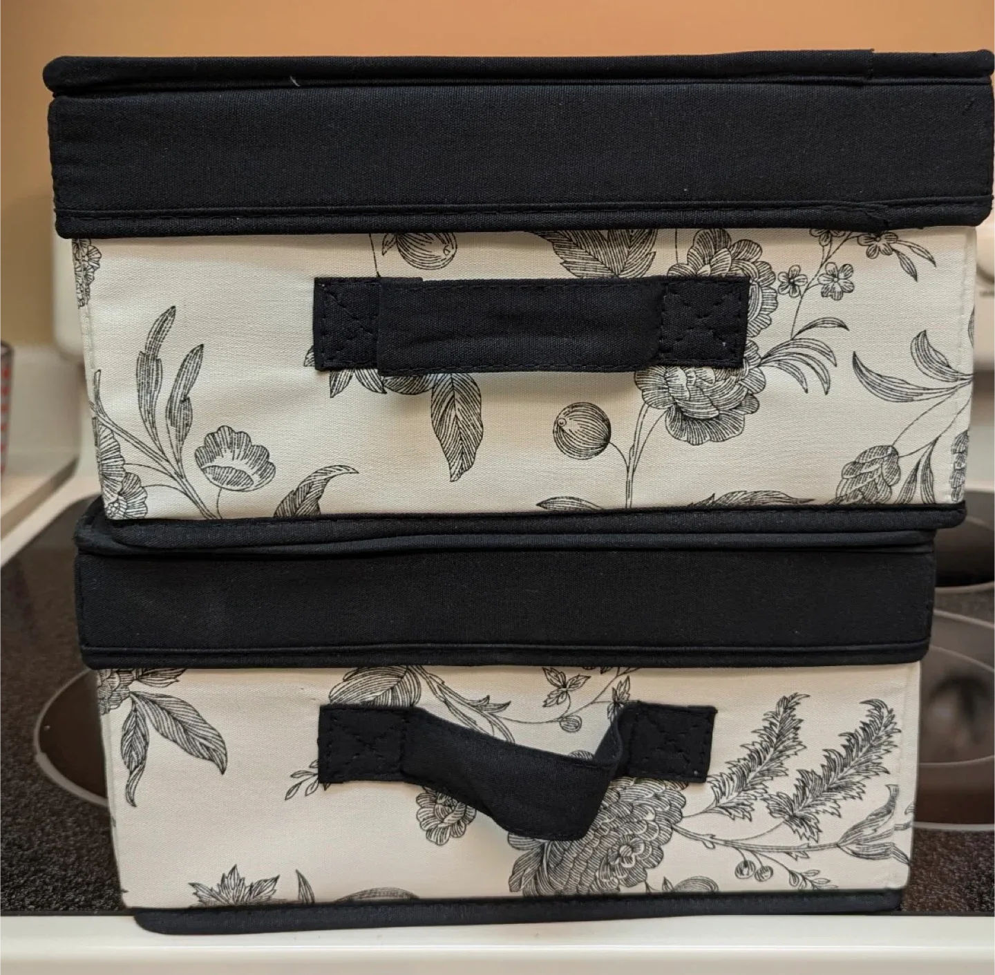 IKEA Floral Storage Boxes - Set of 2 thumbnail
