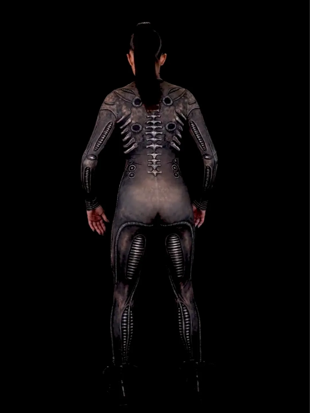 Halloween Skelton costume + gloves M/L image indicator(3)