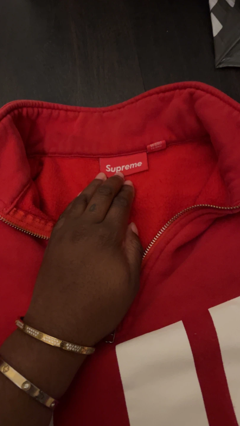 Supreme Red Quarter Zip Sweatshirt - photo 2