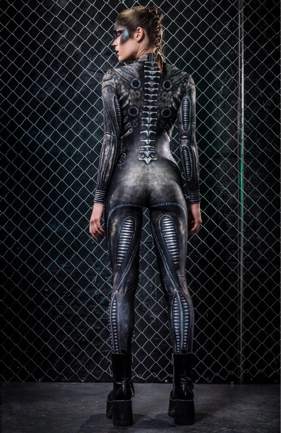 Halloween Skelton costume + gloves M/L image indicator(7)