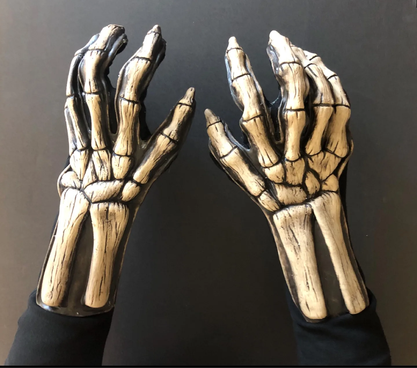 Halloween Skelton costume + gloves M/L image indicator(10)