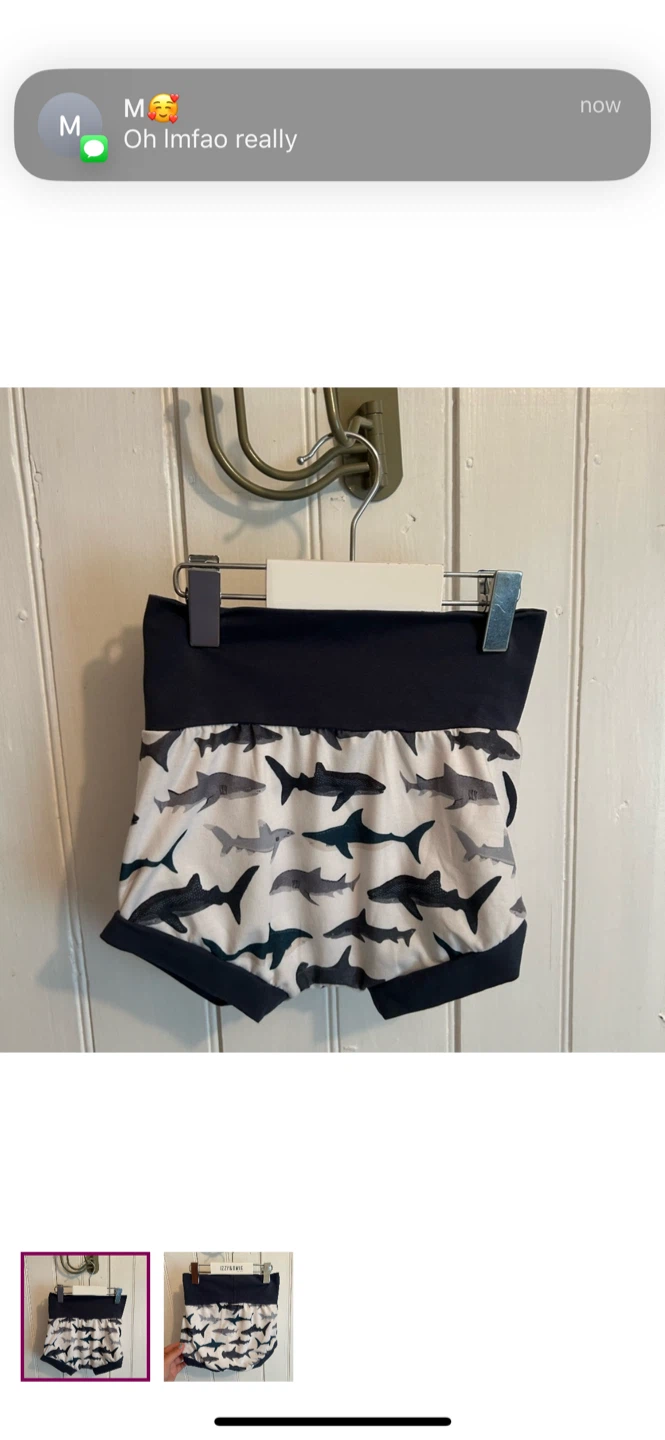 Handmade small shop nautical shorts