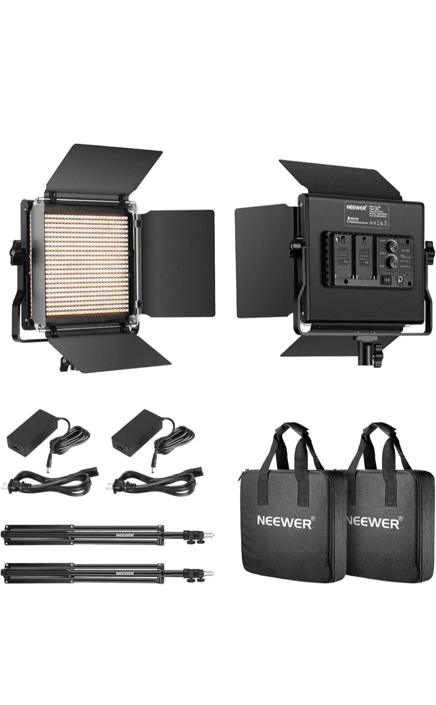 Neewer 2 pack NL660 LED Video Light Kit - Like New! image indicator(2)