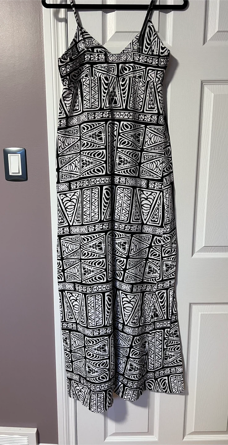 O'Neill Black & White Maxi Dress - Size L - photo 4