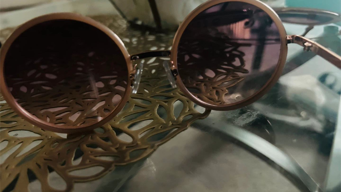 Round Rose Gold Sunglasses