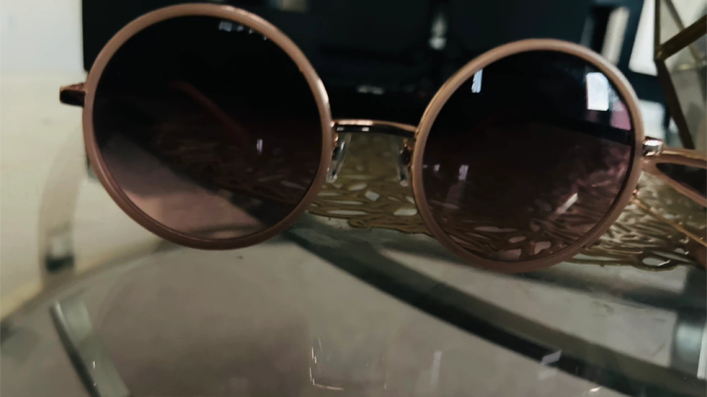 Round Rose Gold Sunglasses - photo 4