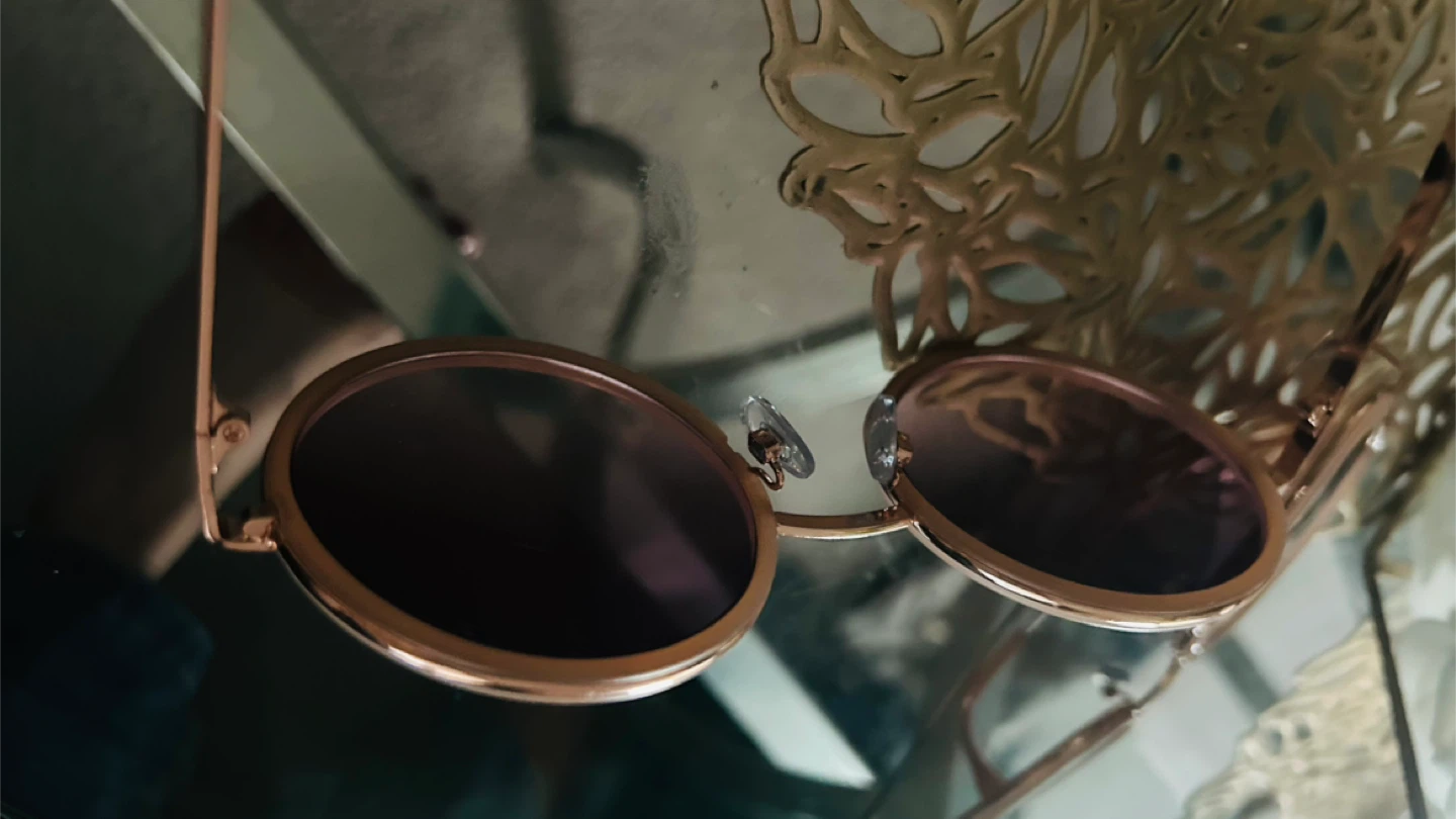 Round Rose Gold Sunglasses - photo 3