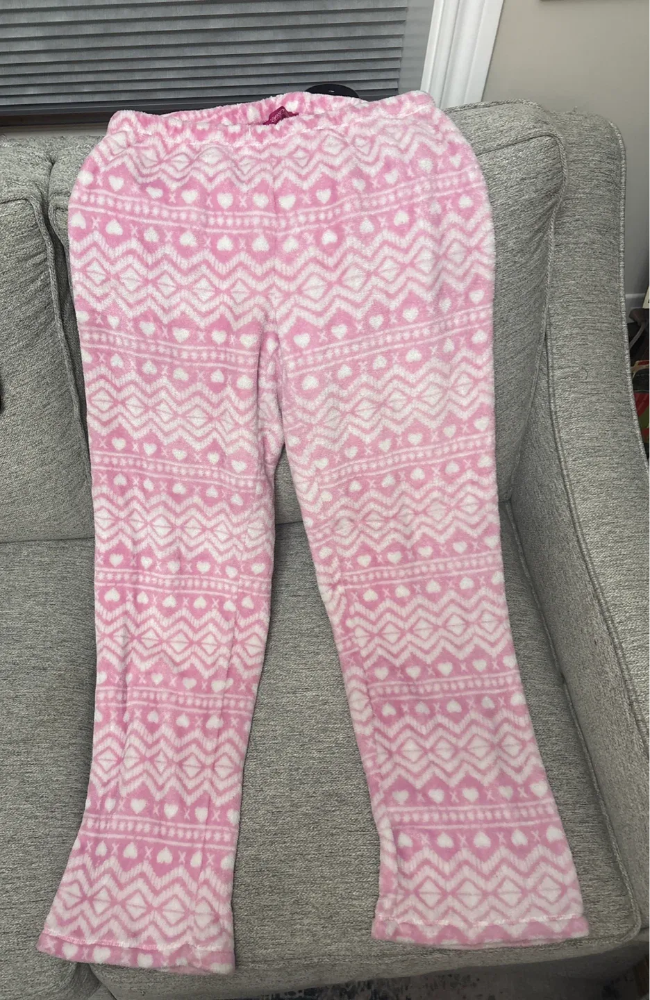 Pink & White Fleece PJ Pants thumbnail