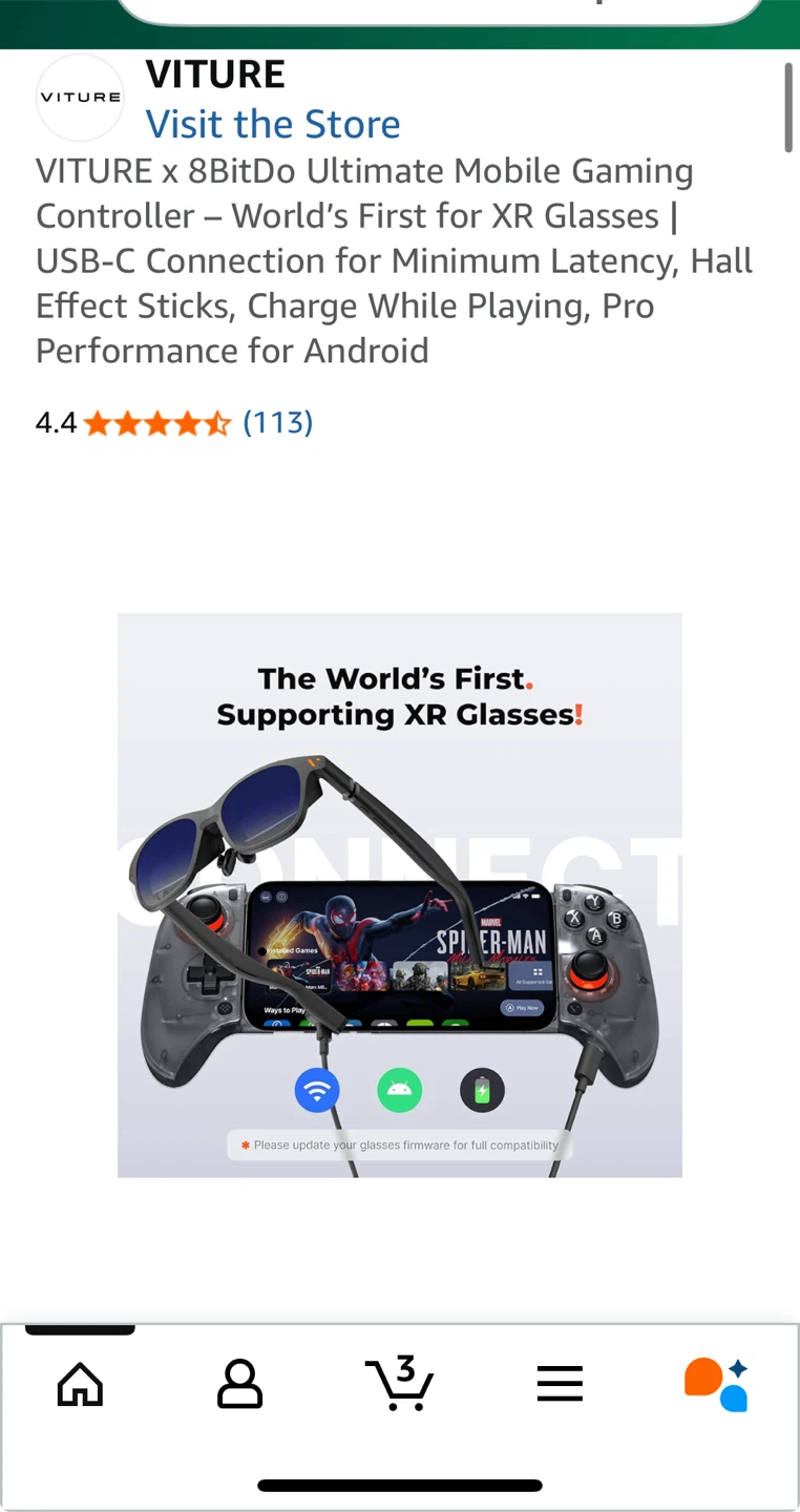 Viture x 8BitDo Mobile Gaming Controller - photo 3