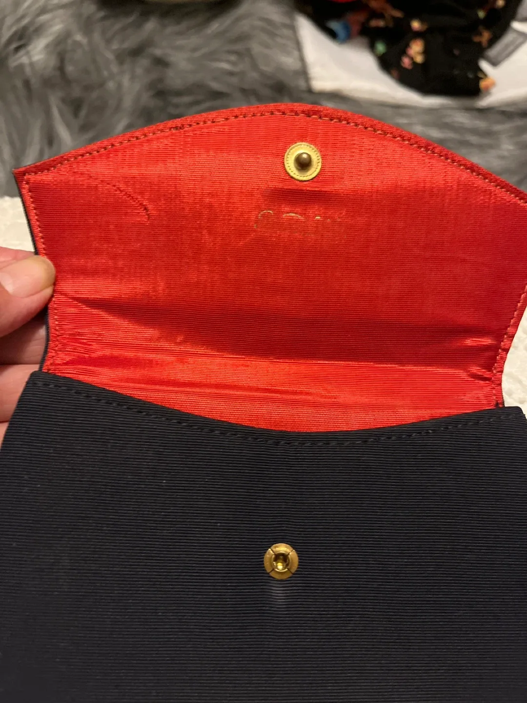 Vintage Cameo Black Clutch image indicator(3)