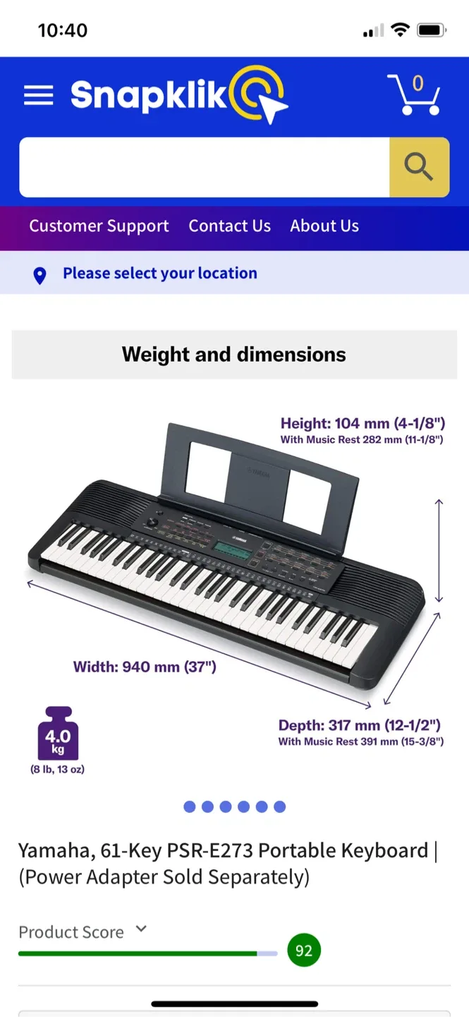 Yamaha PSR-E273 61-Key Portable Keyboard with Bench image indicator(5)