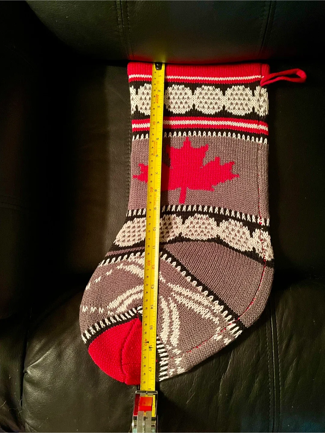 NEW Canadian Maple Leaf Christmas Stocking image indicator(2)