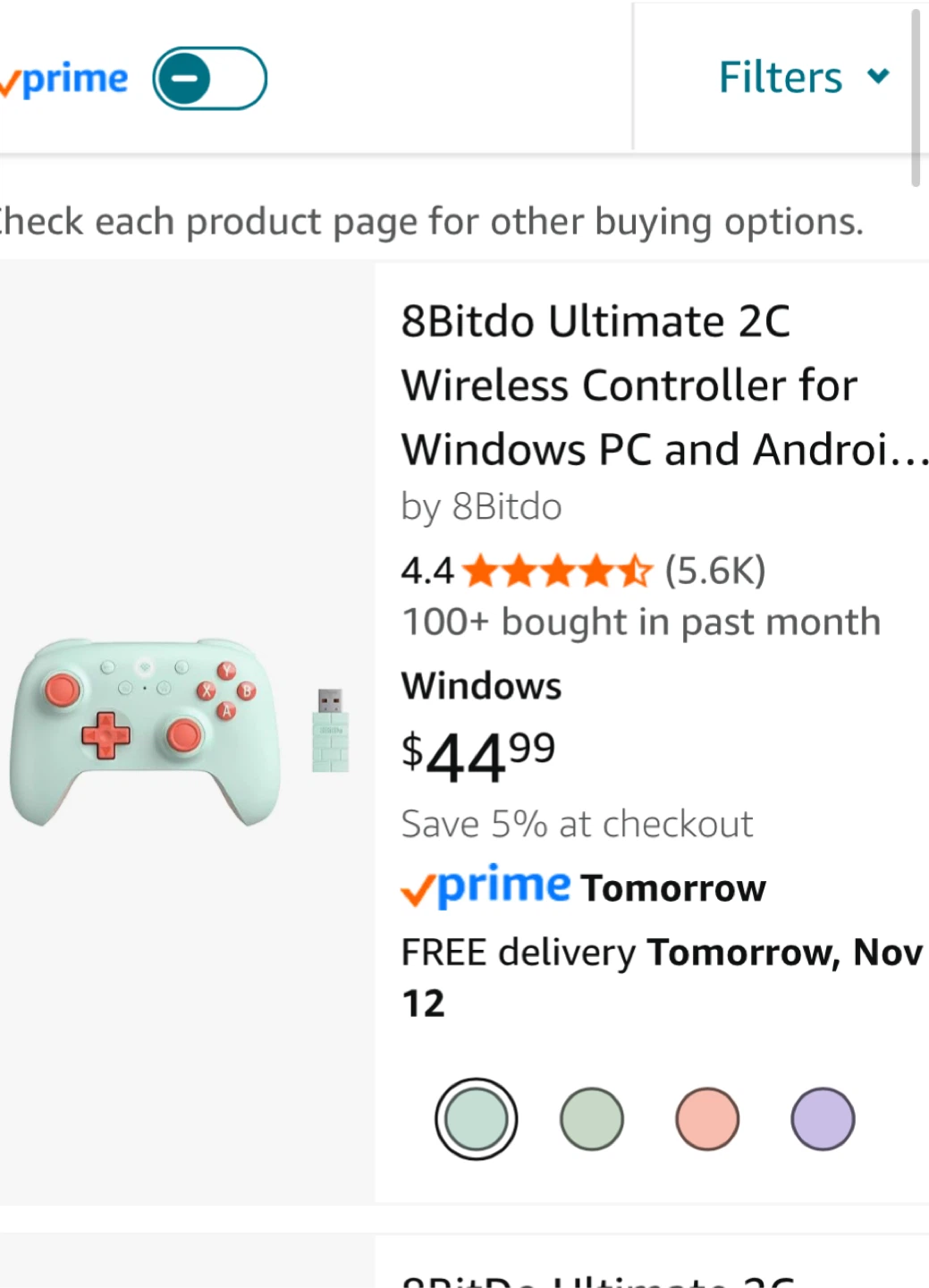 8Bitdo Ultimate 2.4g Wireless Controller - Mint Green