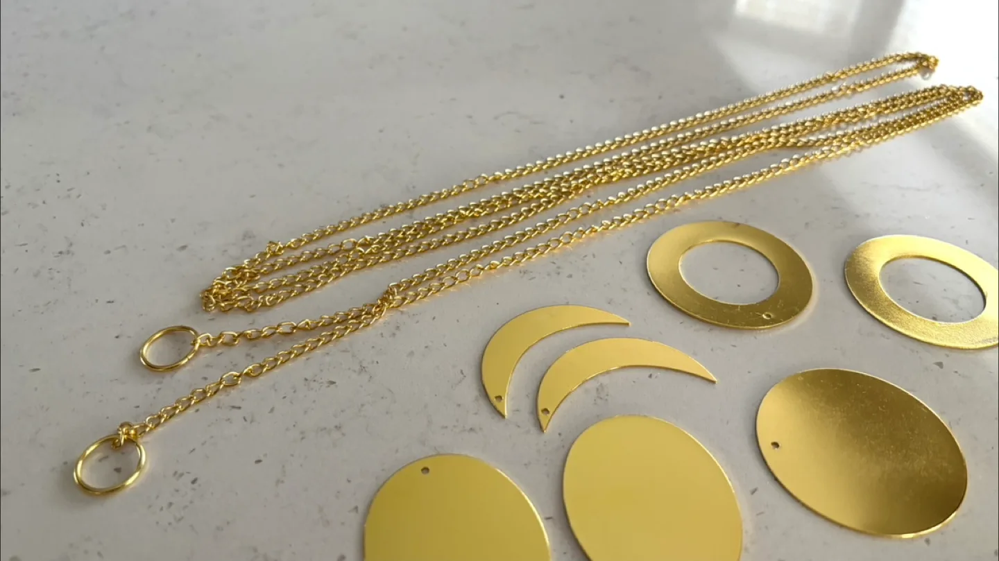 DIY Gold Moon Phase Wall Hanging Kit image indicator(5)