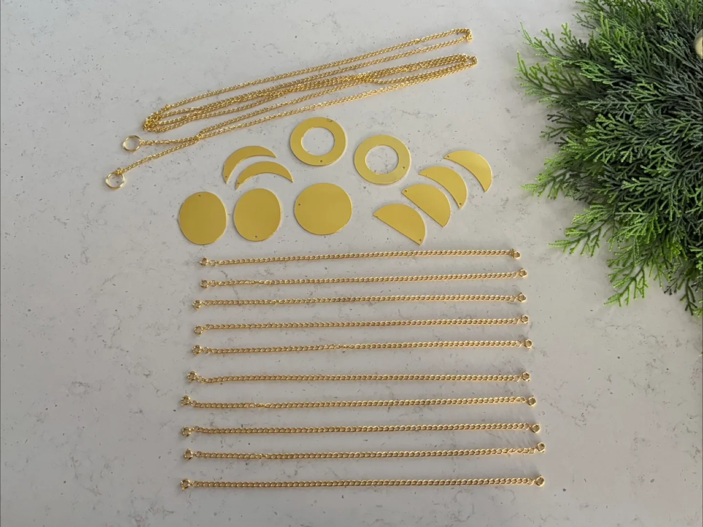 DIY Gold Moon Phase Wall Hanging Kit image indicator(2)