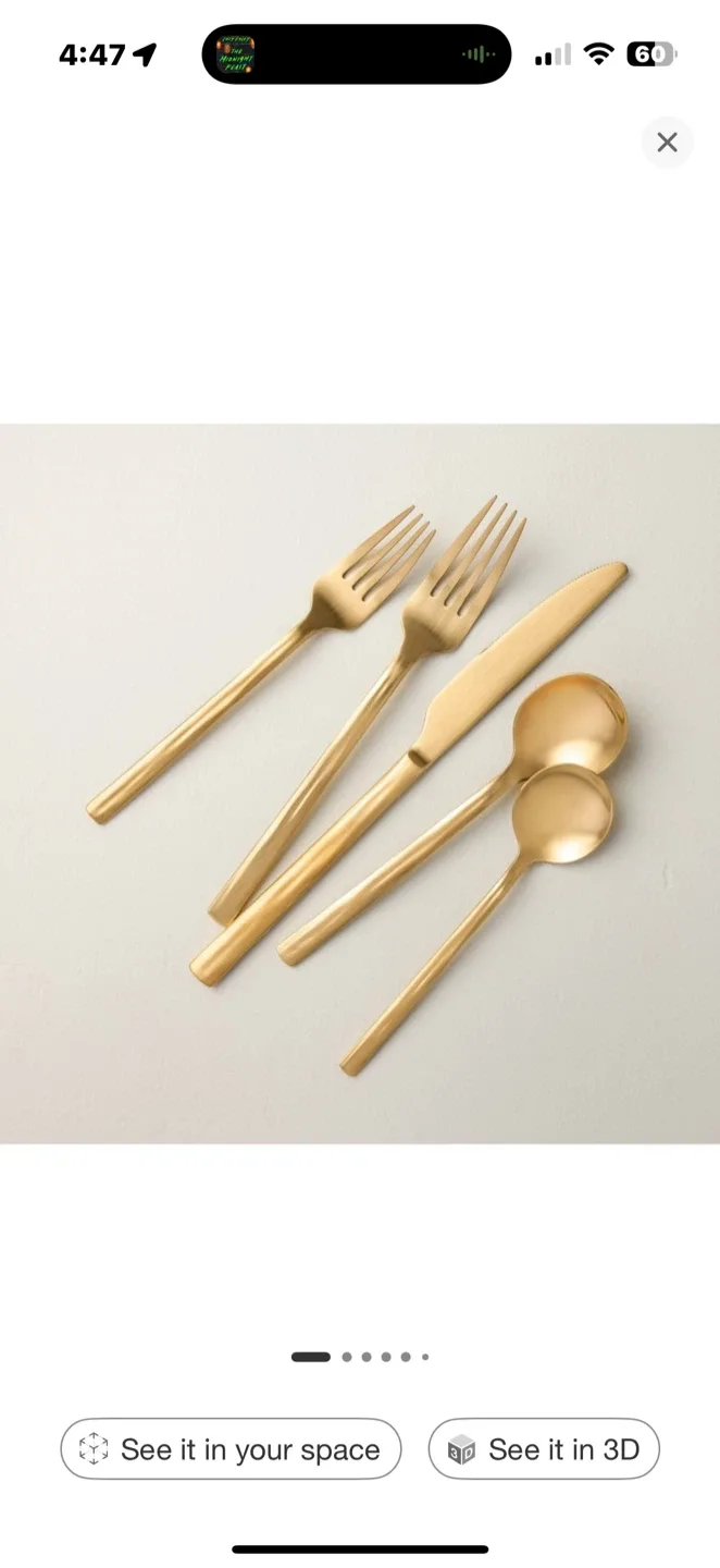 Mainstays gold silverware set of 4