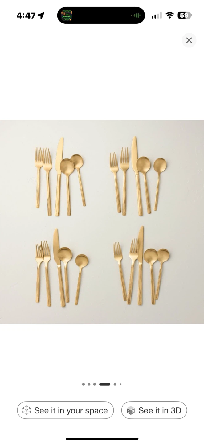 Mainstays gold silverware set of 4 - photo 3