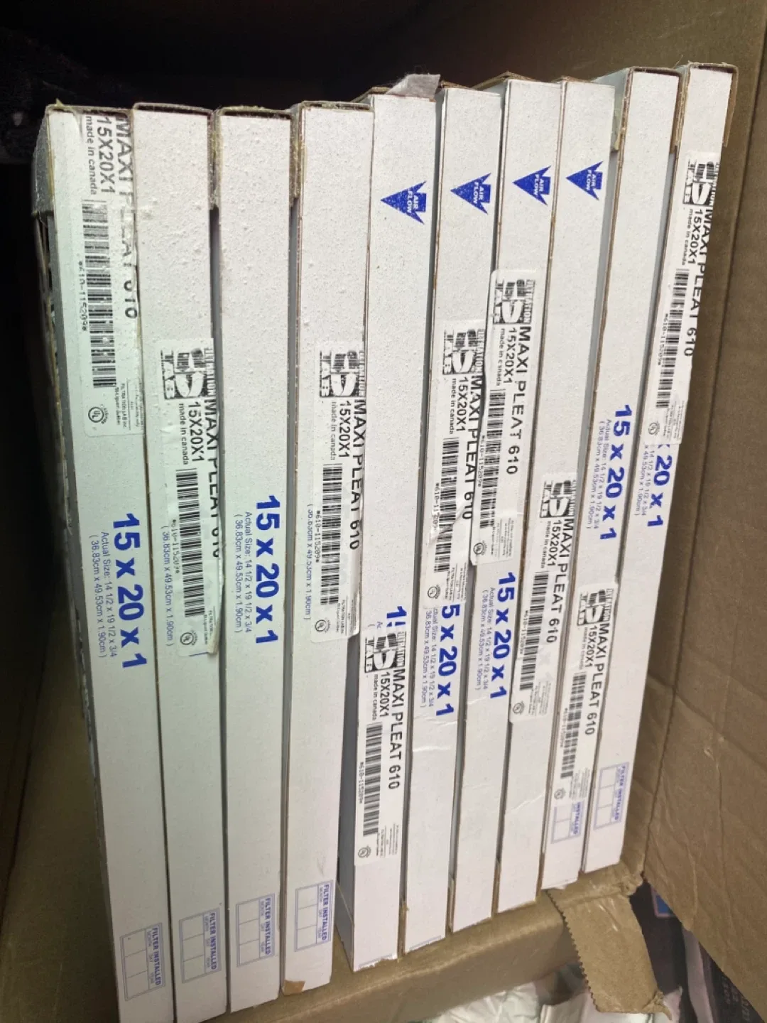 Maxi Pleat 610 Air Filter 15x20x1.   10 pieces image indicator(2)