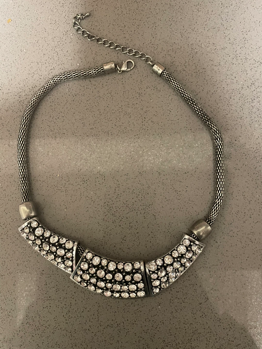 Silver Tone Statement Necklace