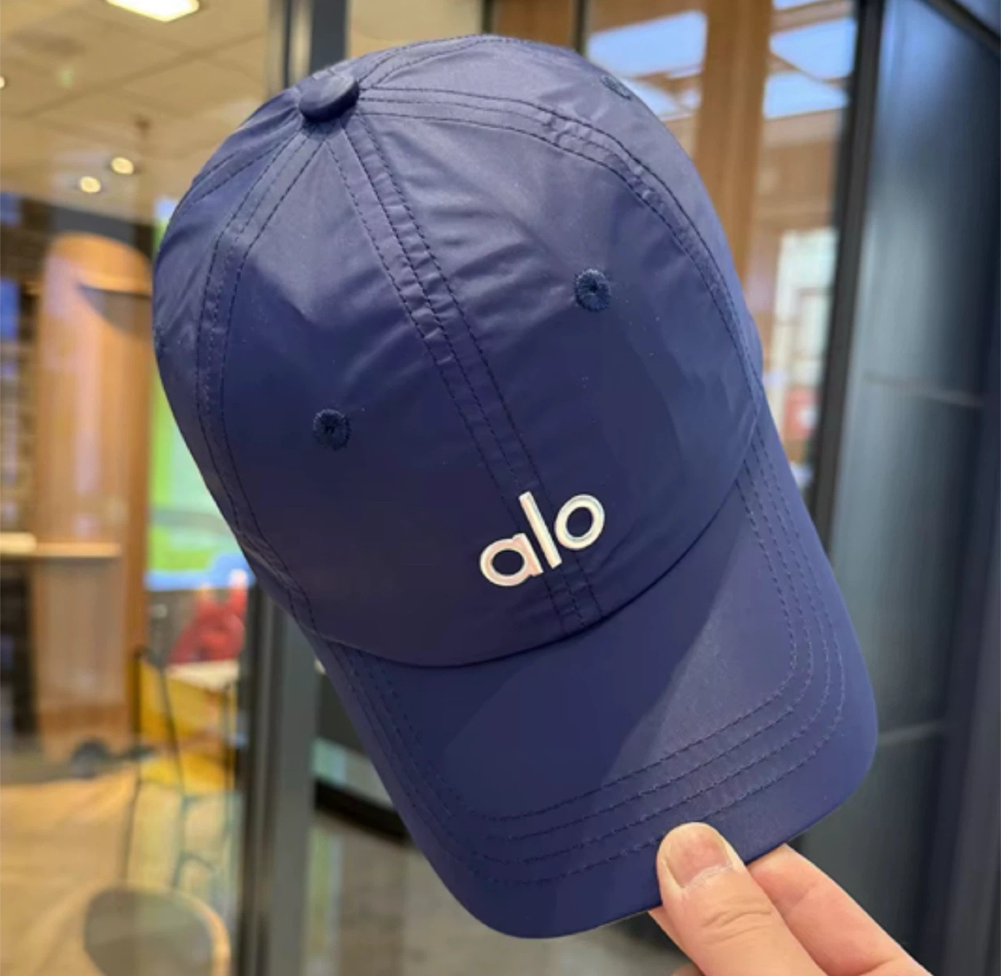 Alo Yoga Navy Blue Baseball Cap