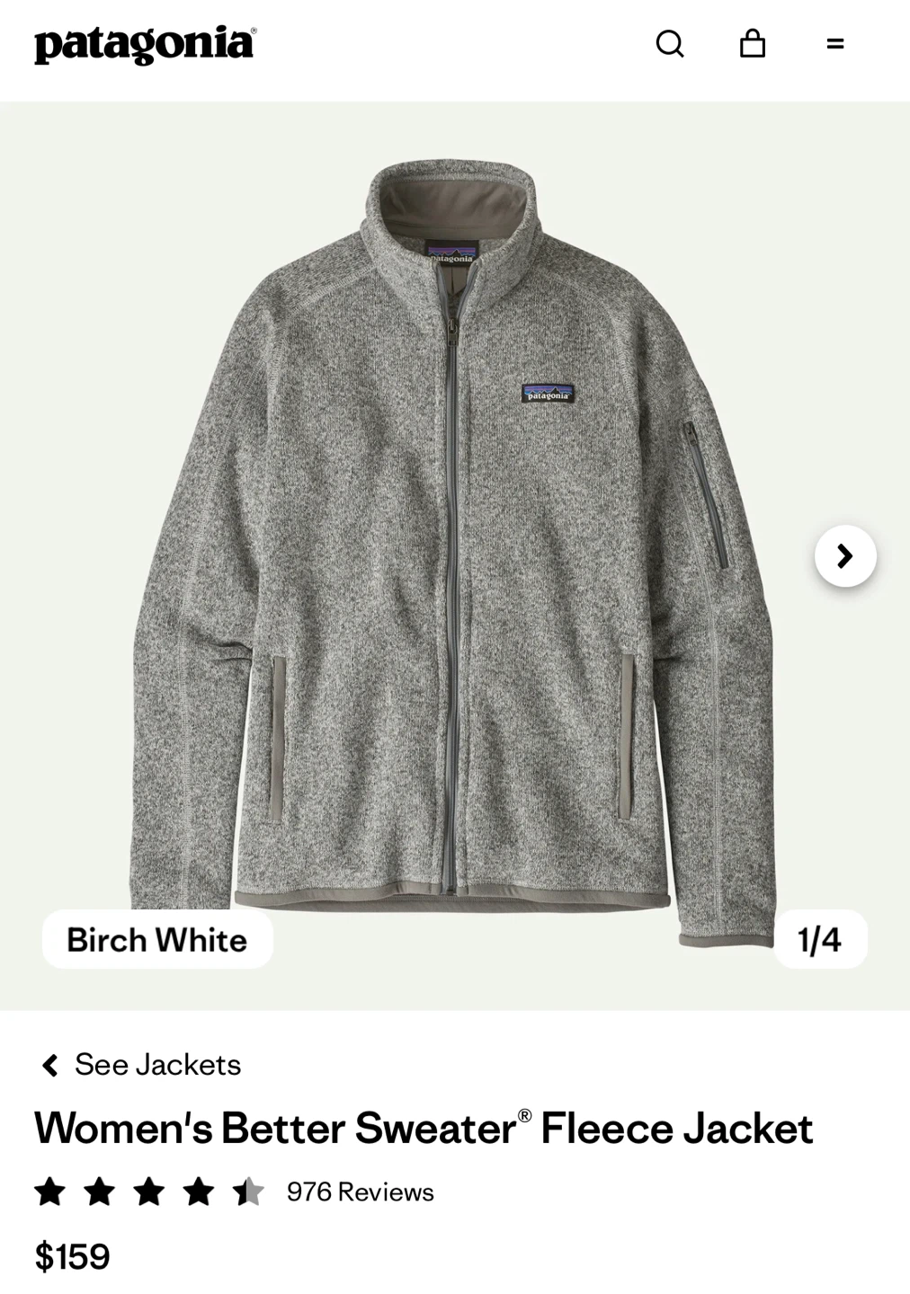 Patagonia Women's Better Sweater Fleece Jacket - Birch White