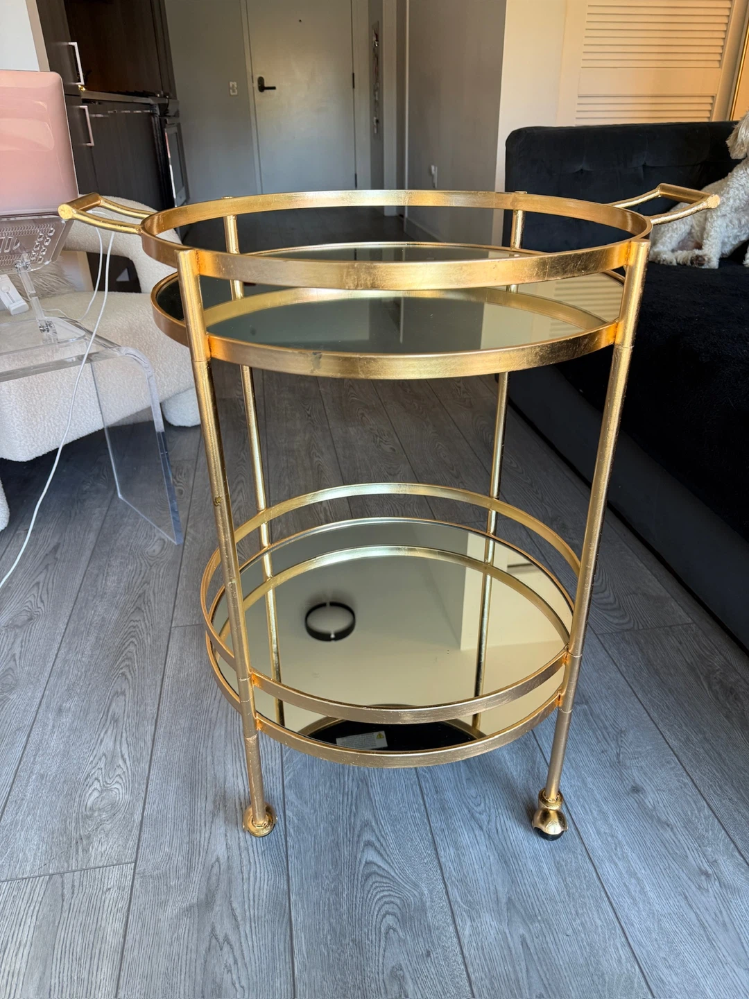 Safavieh gold bar cart!