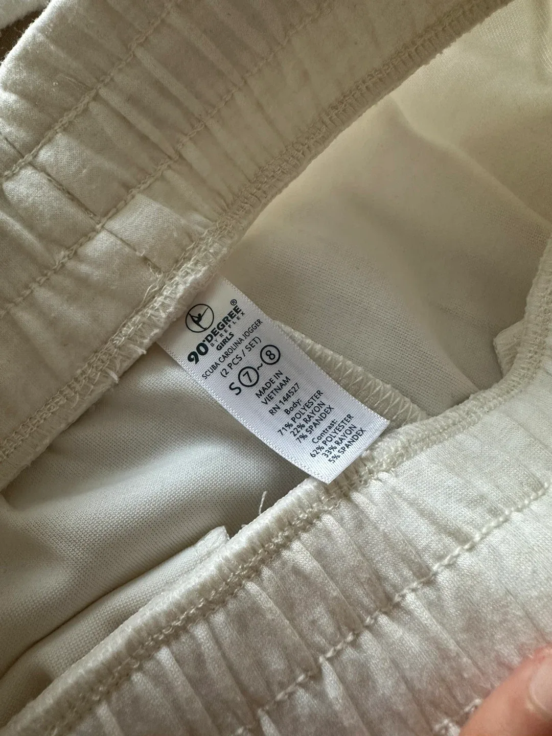 90 Degree Girls Scuba Carolina Jogger Set Size S image indicator(5)