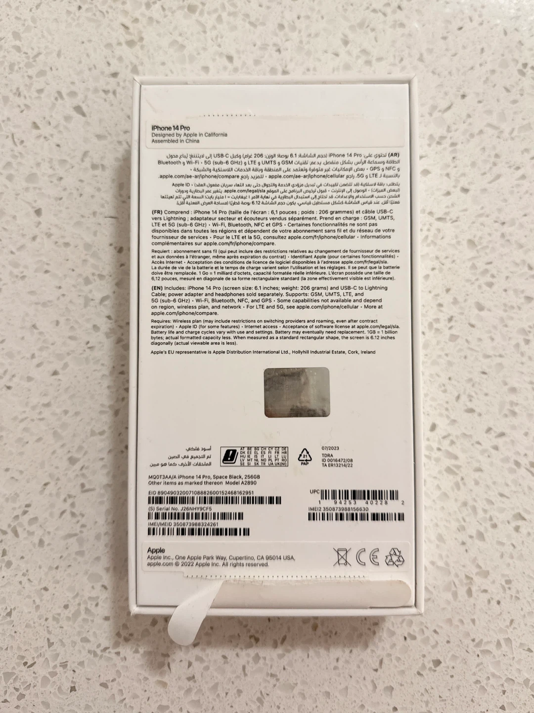 Original Apple iPhone 14 Pro Box Only – No Phone - photo 4
