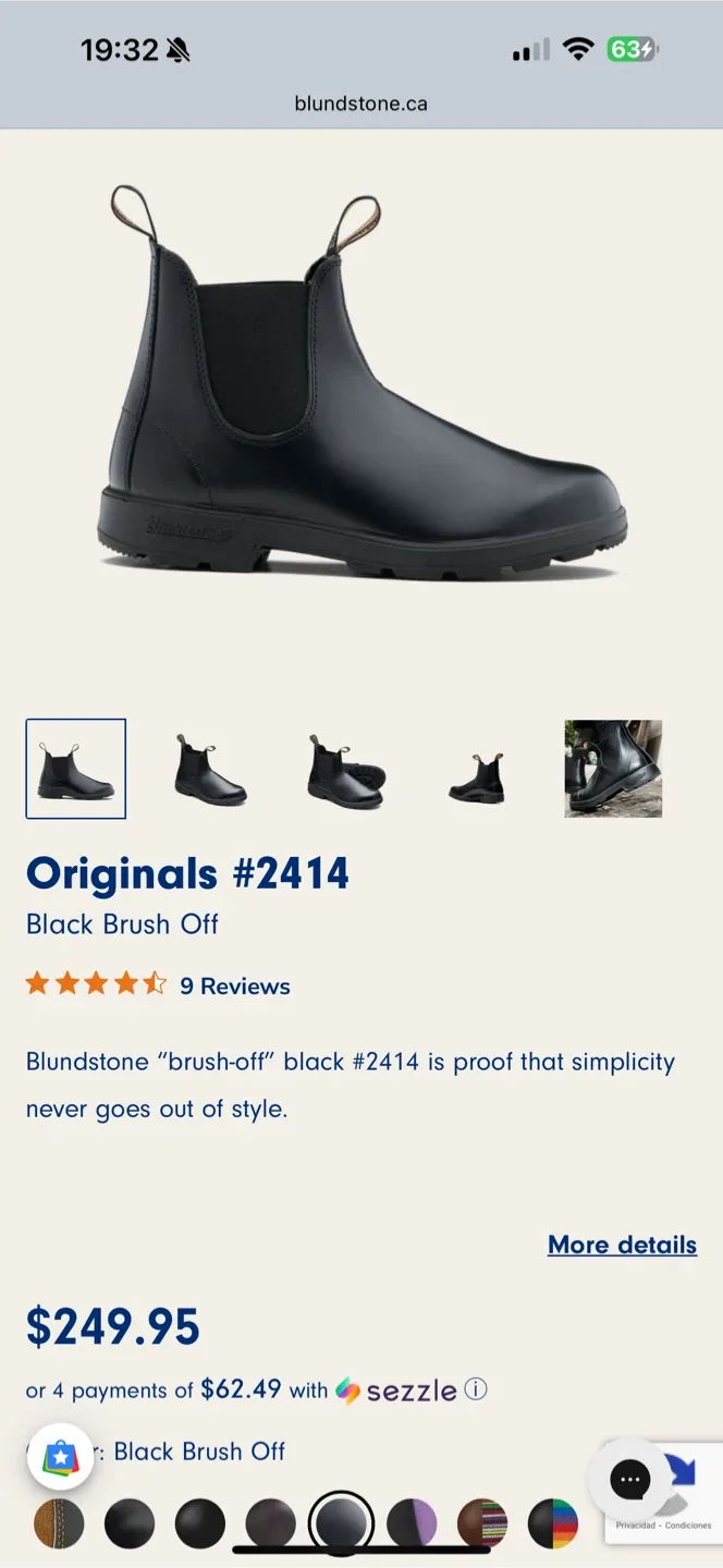 Blundstone Black Leather Chelsea Boots - Size 9 USA image indicator(8)