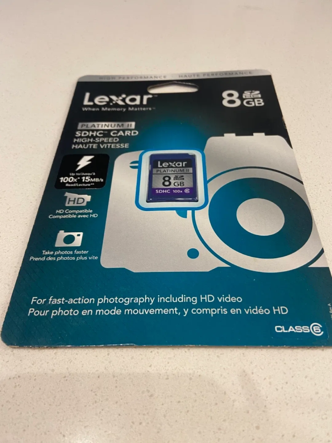 Lexar Platinum II 8GB SDHC Card - New
