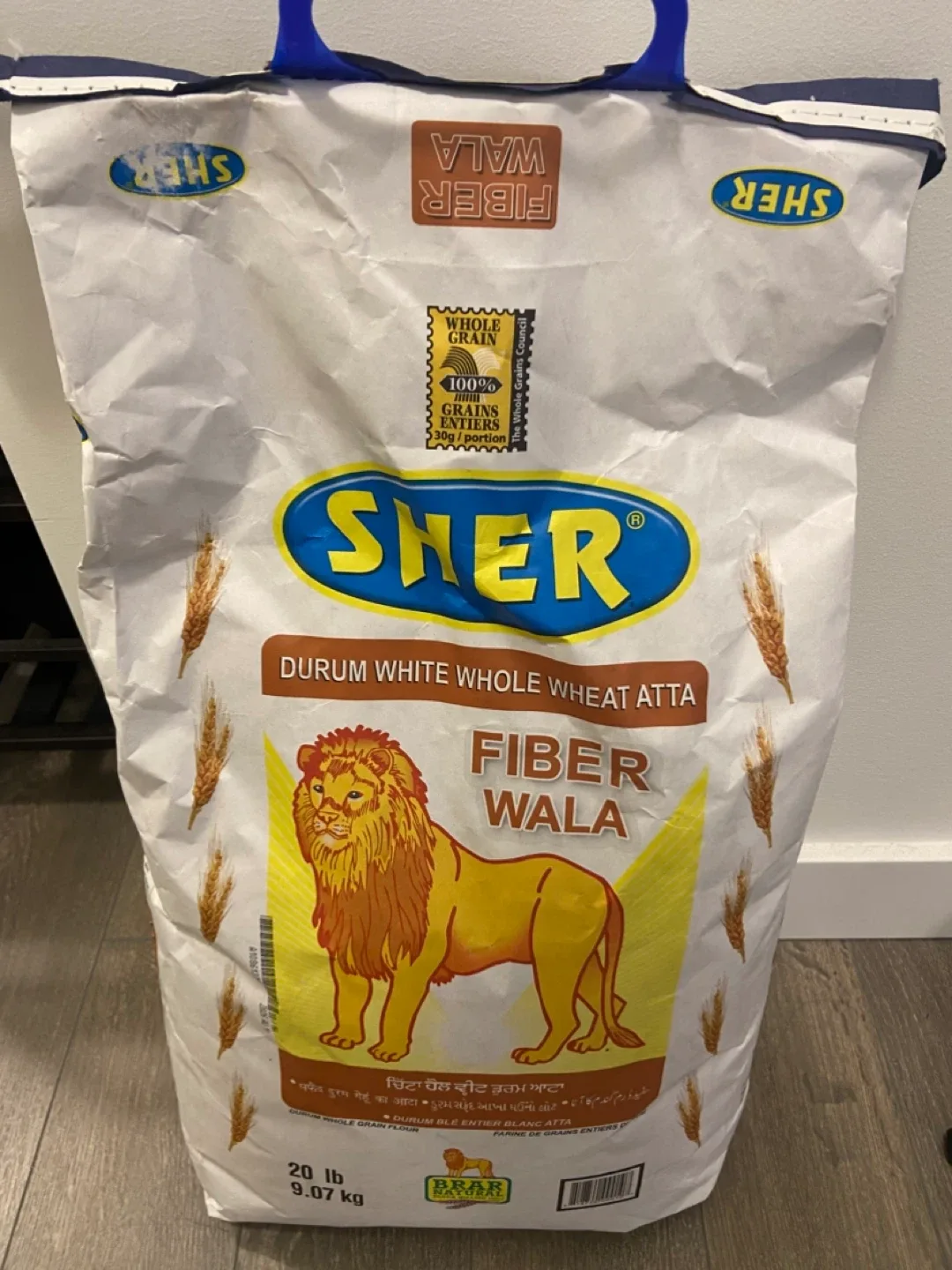 Sher Durum White Whole Wheat Atta 20lb