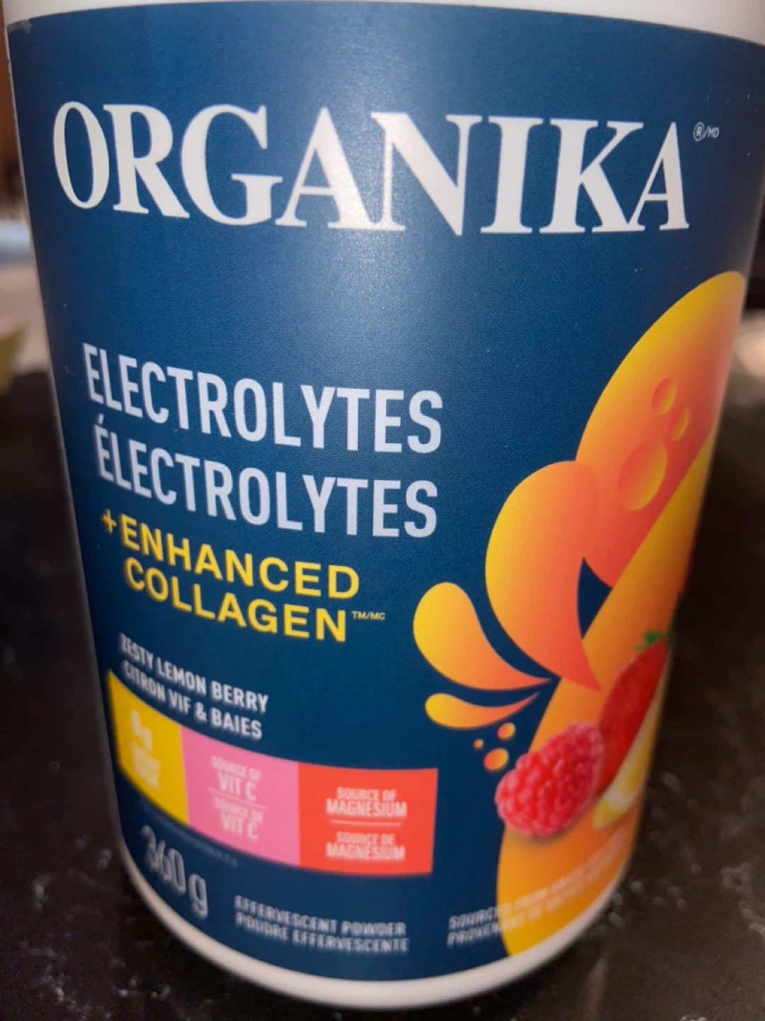 Organika Electrolytes + Enhanced Collagen - Zesty Lemon Berry