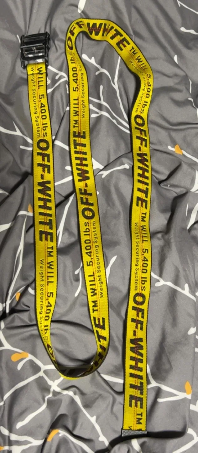 Off-white industrial belt