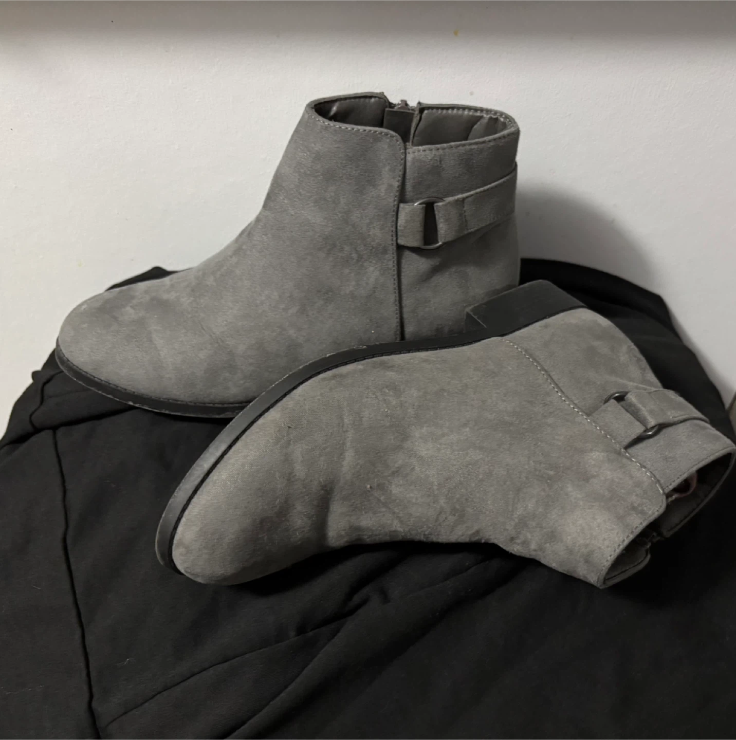 Gray Ankle Boots