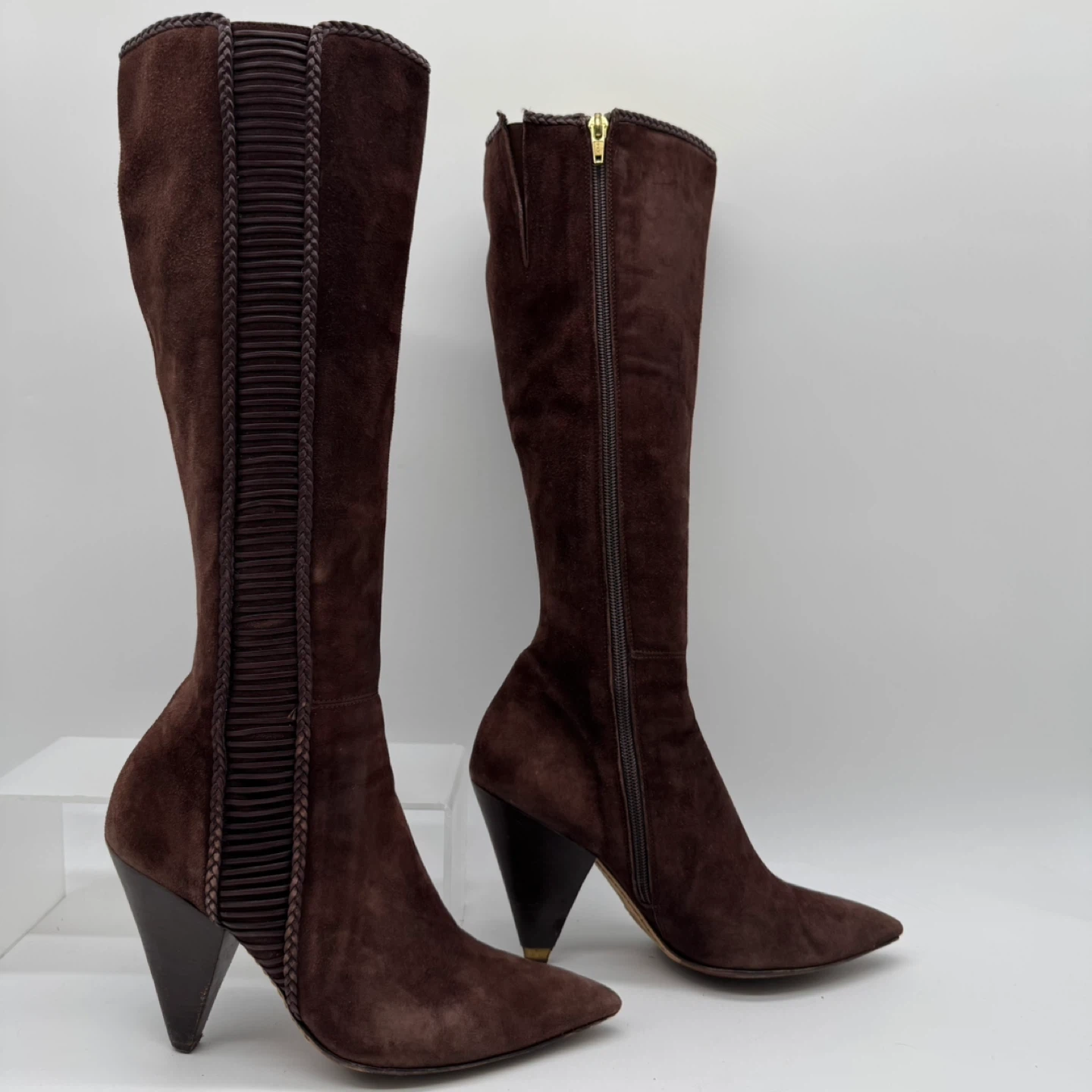 Italian Brown Suede Boots Women’s Size 40 EU:9 US /Made in Italy - photo 5