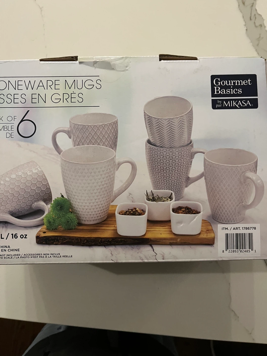 Gourmet Basics by Mikasa Stoneware Mugs - Set of 6