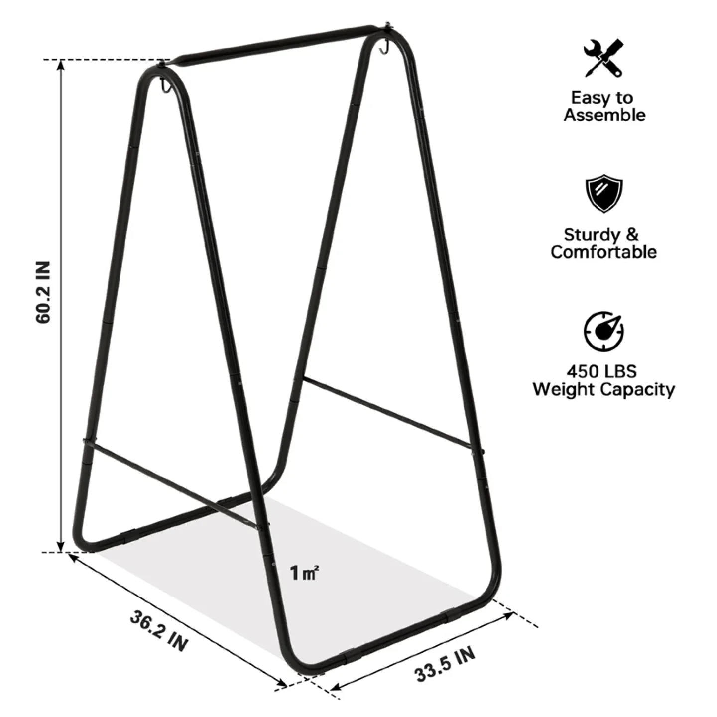 Hammock Chair with Stand, Swing Stand with Hanging Swing image indicator(3)