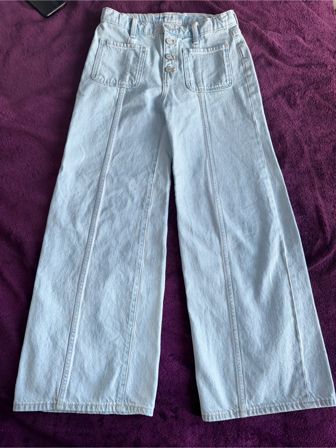 Old Navy High-Rise Baggy Wide Leg Jeans - Size 0-2