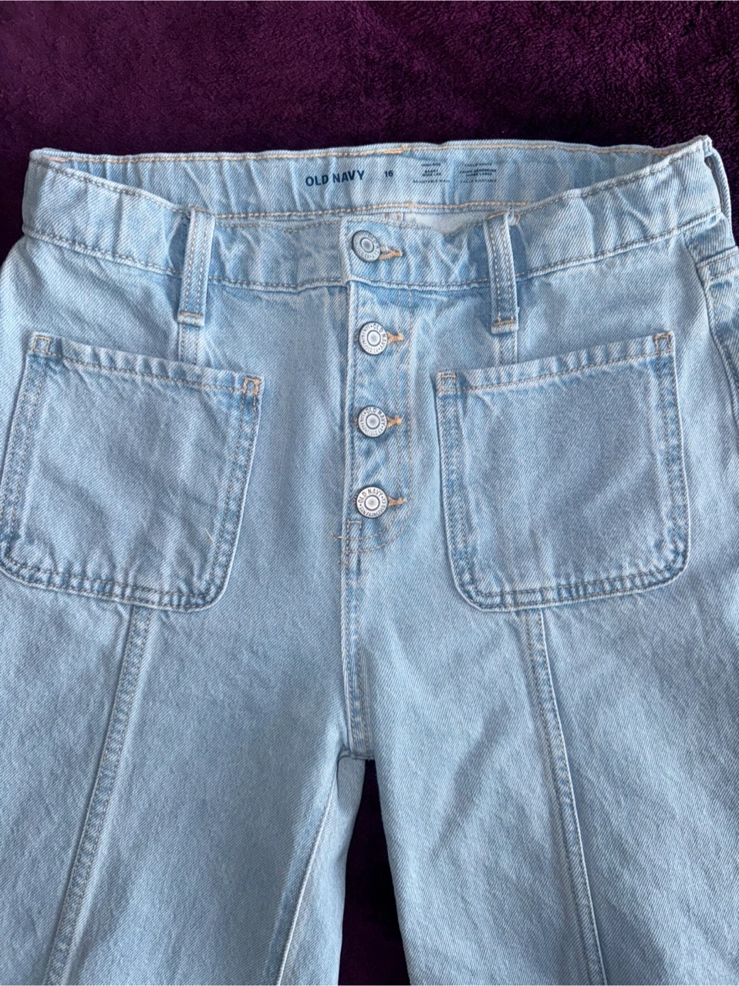 Old Navy High-Rise Baggy Wide Leg Jeans - Size 0-2 - photo 3