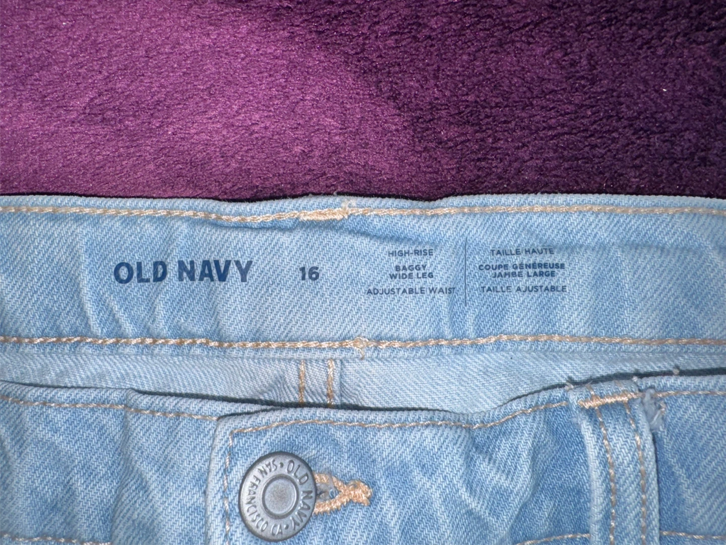 Old Navy High-Rise Baggy Wide Leg Jeans - Size 0-2 - photo 4