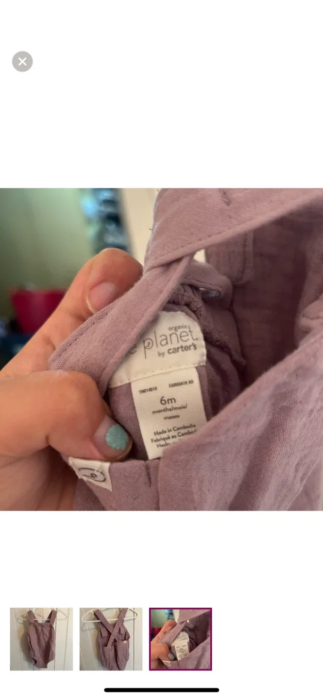 Organic Planet by Carter's Romper - 6 Months image indicator(3)