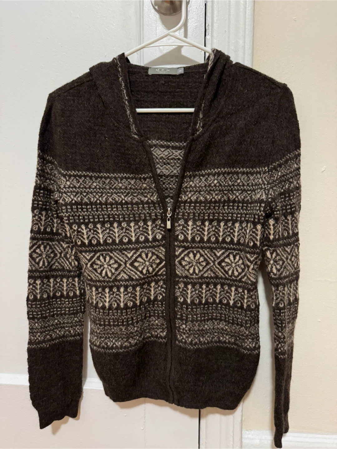 MFH 100% Baby Alpaca Wool Hooded Cardigan