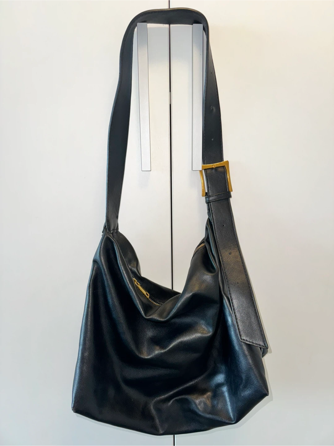 Black Leather Shoulder Bag