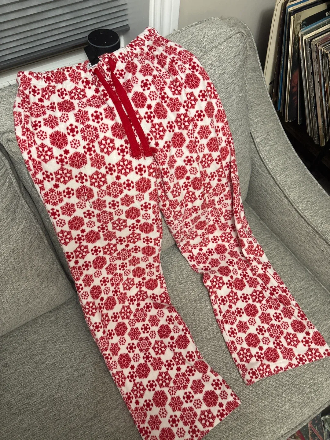 Red & White Snowflake PJ pants thumbnail
