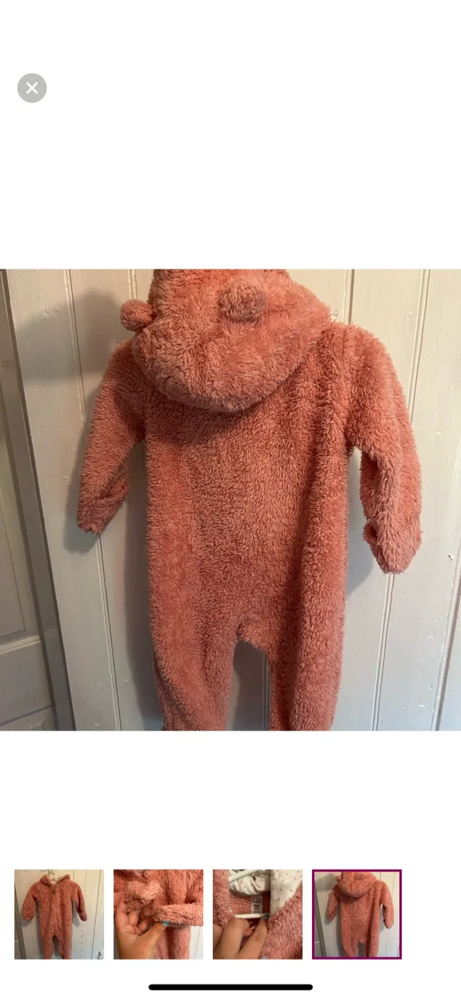 Carter's 9M Pink Fleece bunting suit image indicator(4)