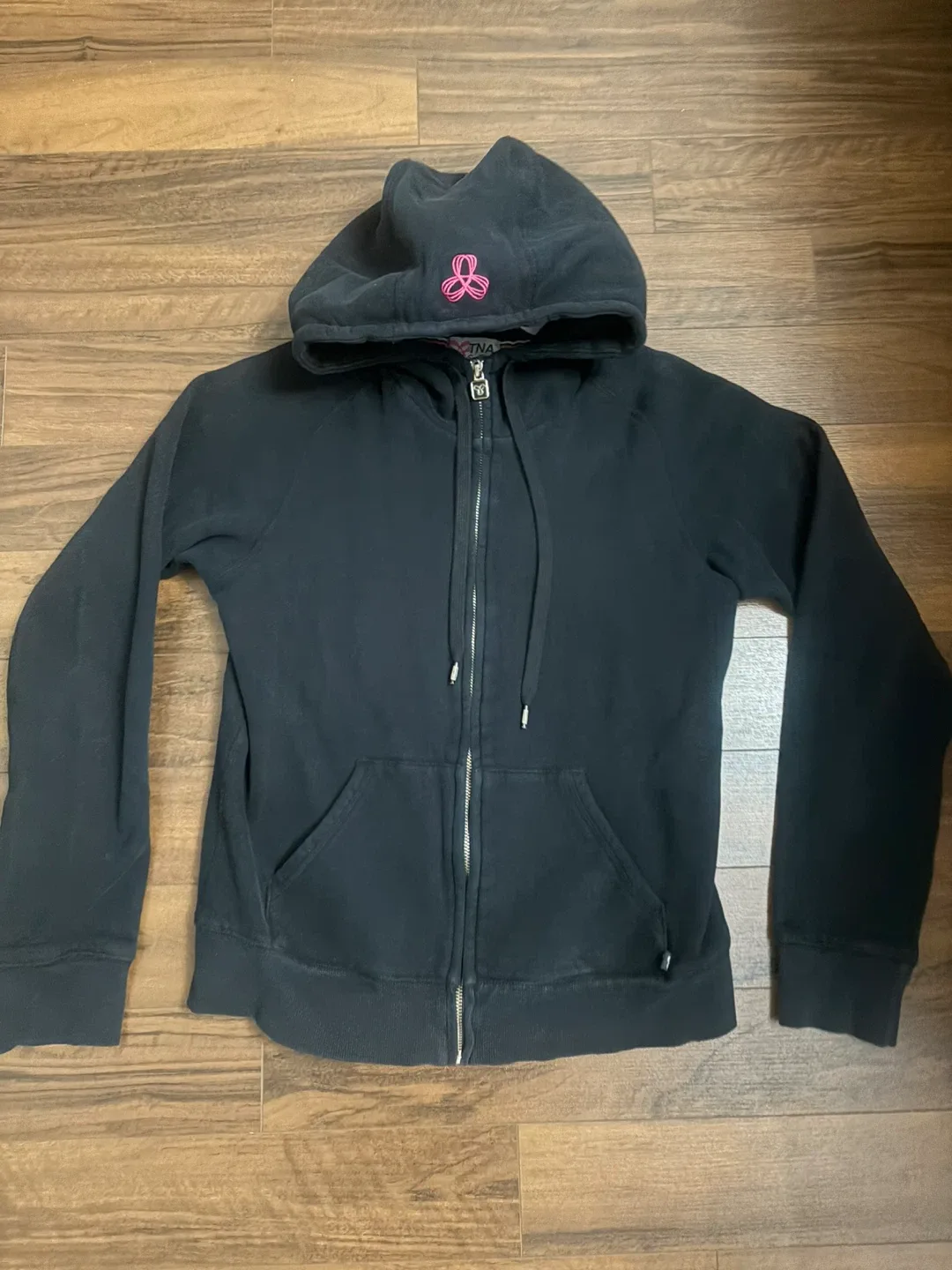 Aritzia TNA Black Zip-Up Hoodie