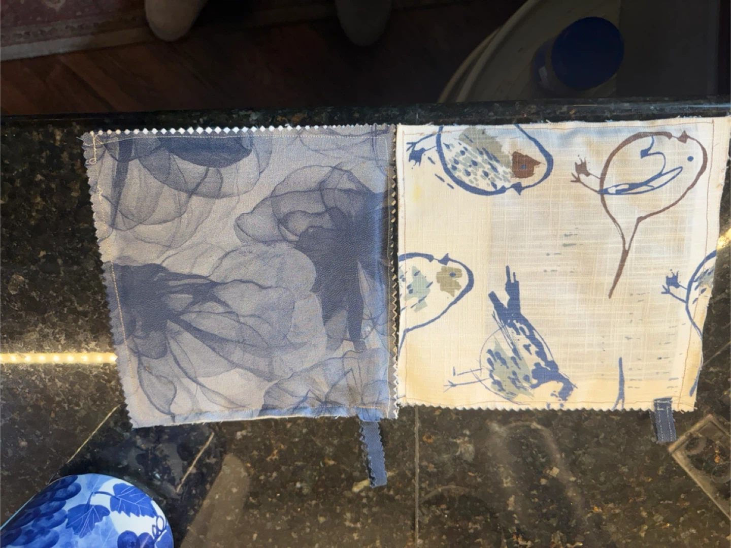 🥕Handmade Blue & White Pot Holders (Set of 2)