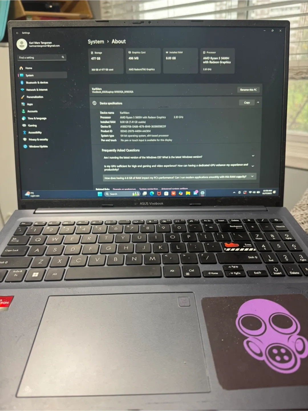 ASUS Vivobook Laptop - AMD Ryzen 5 5600H