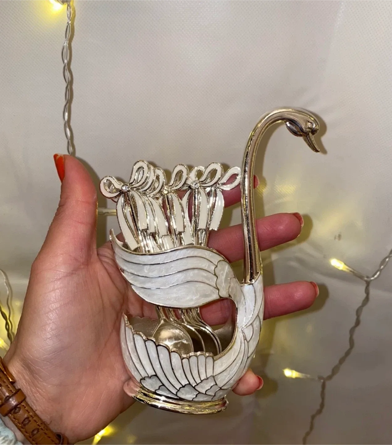 Swan Spoon & Holder Set | Christmas Limited Edition Gift image indicator(7)