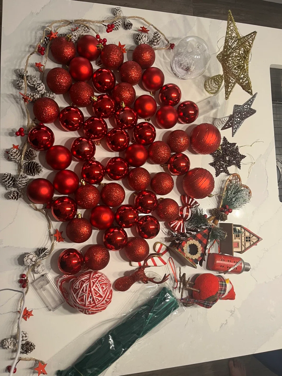 Christmas Ornaments Bundle | Red (65) thumbnail